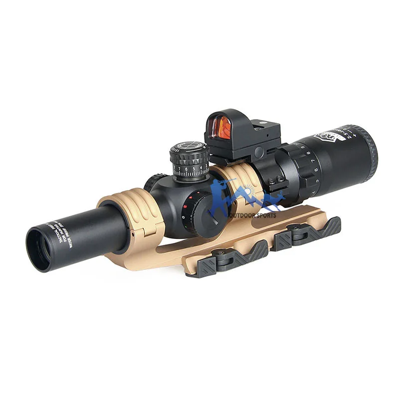 Canis Latrans 2,5-10X26 прицел+ 1X 2MOA мини-прицел с красной точкой+ крепление для прицела тактический оптический прицел для охотничьего OS1-0345