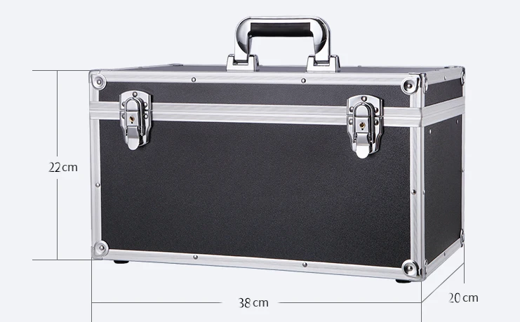 Tool Carrying Case Hair Cutting Shears Clipper Scissors Organizer Storage Aluminum Frame Tool Box