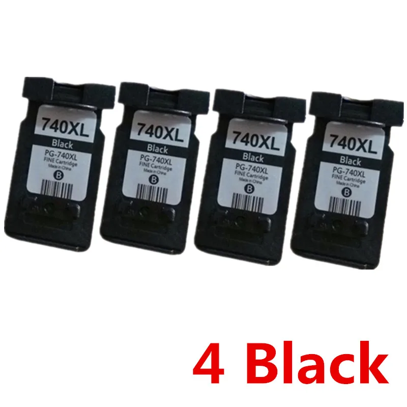 Востановленные картриджи для струйного принтера для Canon PG-740 XL PG-740XL PG 740 PG740 Pixma MX517 MX437 MX377 MG4170 MG3170 MG2170 - Цвет: 4 Black
