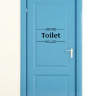 Винтажная Настенная Наклейка для туалета, наклейки на дверь ванной комнаты, декор туалета, виниловая переводная наклейка, винтажное украшение для стен, бесплатная доставка