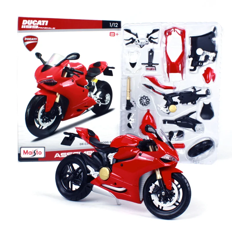 Комплект моделей мотоциклов и велосипедов Maisto 1:12 Ducati 1199 PANIGALE DIY Бесплатная