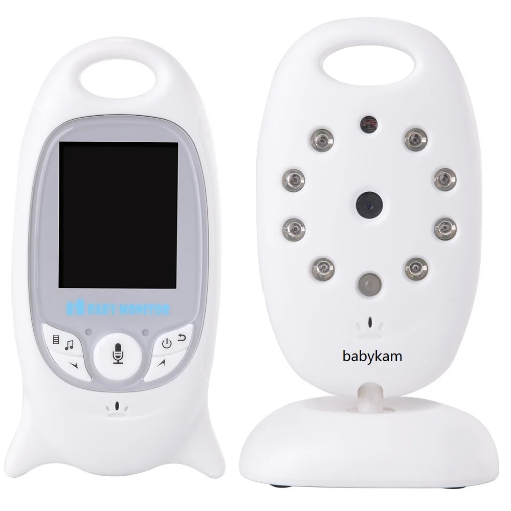 Babykam 2,0 дюймов lcd baba electronics com камера 2 способа разговора температурный монитор колыбельные ИК ночного видения электронная няня