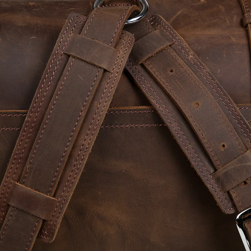 Пояса из натуральной кожи большой ёмкость 17 дюймов ноутбук рюкзак для мужчин's