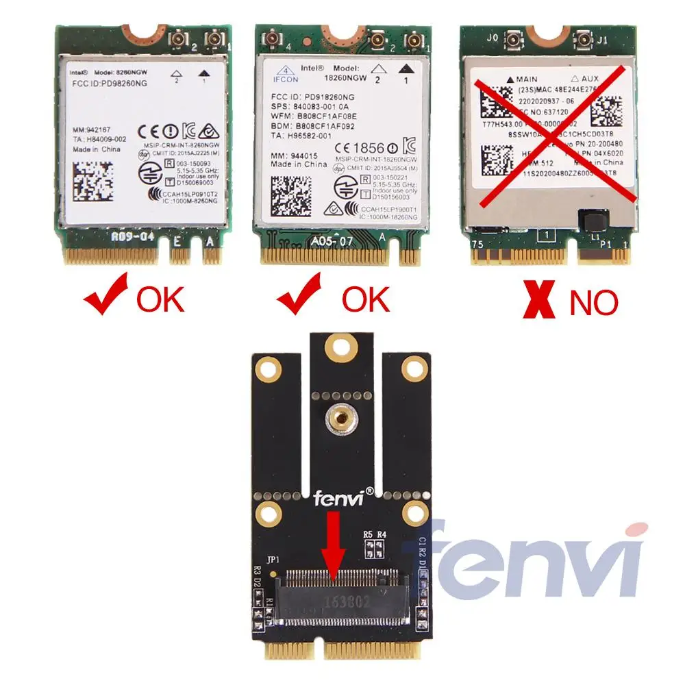 M.2 NGFF на мини разъем pci е (PCIe + USB) Адаптер для Intel 9260AC 8265NGW беспроводной Блютуз Wlan Card