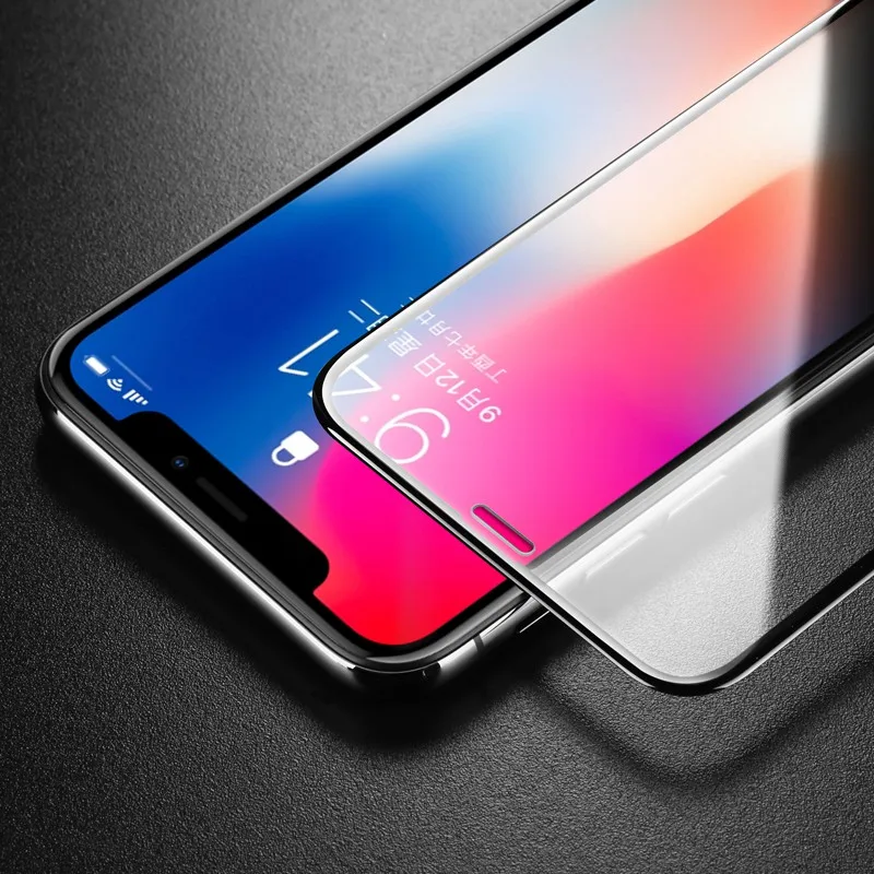 Закаленное стекло 5D с полным покрытием для iPhone XS MAX Защитная пленка экрана XR