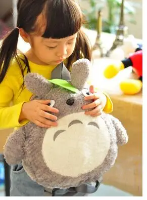 Милые рюкзаки с зелеными листьями для девочек школьные ранцы My Totoro книг мягкие