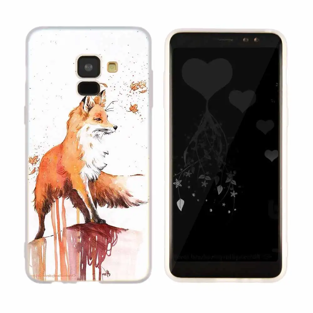 Чехол силиконовый чехол для samsung Galaxy A6 A8 A9 A7 A5 A3 плюс A6S Star аниме забавные foxs милые носки - Цвет: as the picture 03