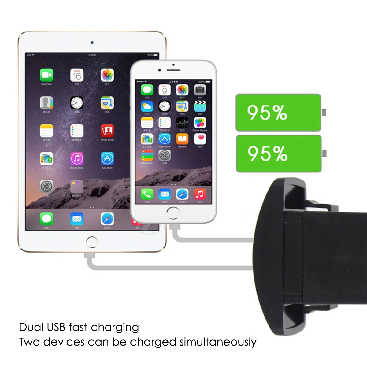 SOONHUA двойной Переходник USB для зарядки в машине 3.1A цифровой светодиодный дисплей