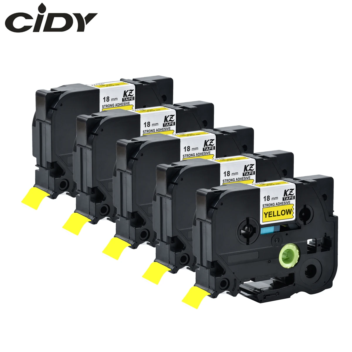

Cidy 5pcs/lot TZe-S641 tze S641 tz-S641 TZ S641 Black on Yellow for p-touch brother label printer label maker