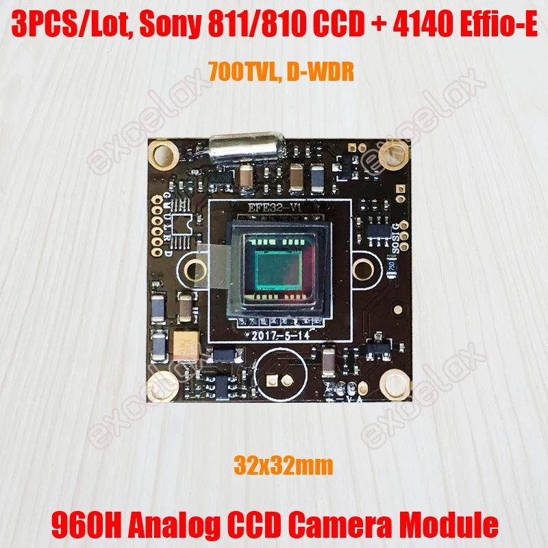 3 шт./лот 32x32 мм 700TVL 1/3 &quotSony 811 810 CCD Effio E 4140 DSP 960H плата модуля аналоговой камеры