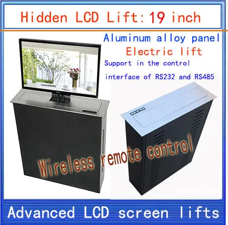 

LCD, TV Lifter \ Hidden \ Monitor Lifts \ Lift Bracket \ LCD Electric Lift \ Wireless Remote Control Movements \ 19-inch Lift