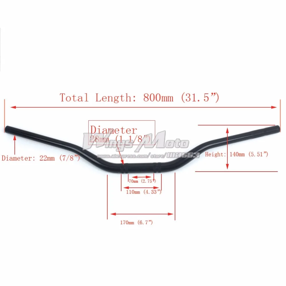 28 мм 1 1/8 &quotмотоцикл FAT руль бары ручки для грязи ямы CRF CR KTM yz WR Kx KLX RM РМЗ rmx DRZ