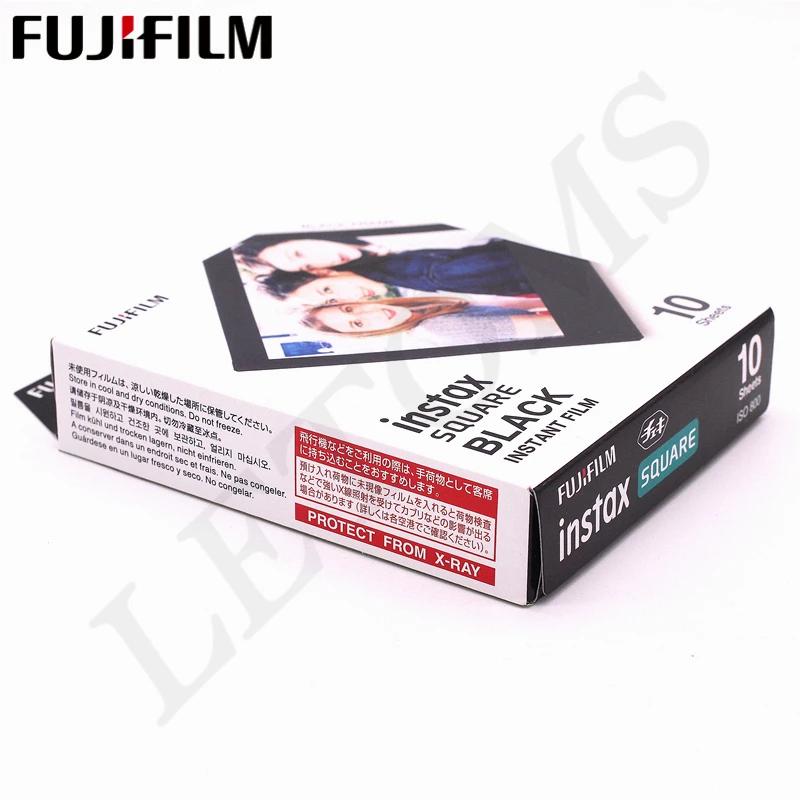 2018 Подлинная Fujifilm Instax 10 листов квадратная черная рамка пленка фотобумага для SQUARE