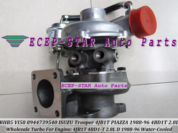Водяное охлаждение турбо RHB5 VI58 8944739540 VD130047 8970192920 VI35 для ISUZU Holden Trooper 4JB1T PIAZZA 88 96 4BD1T