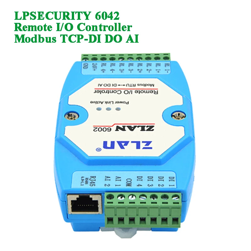 Удаленный контроллер ввода/вывода ethernet передача Ethernet Modbus TCP к RTU DI DO AI цифровой