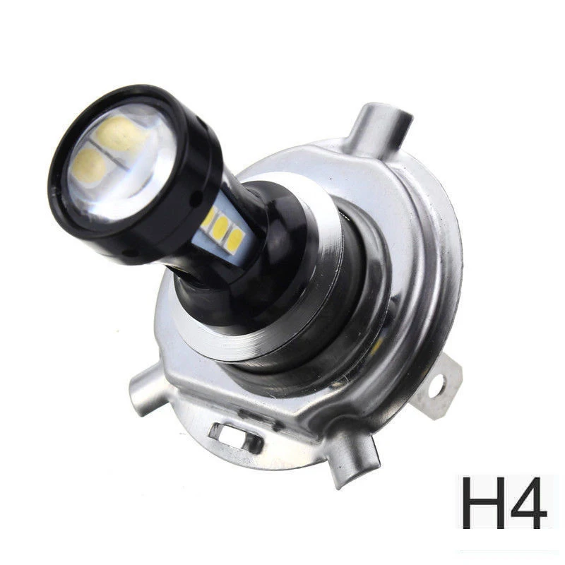 12V для ближнего света, H4 мотоцикл 18SMD 3030 светодиодный Лампа накаливания с лучом 6500K прочный универсальный высокое качество