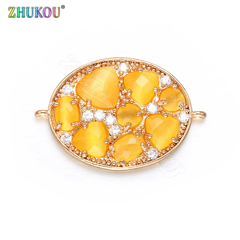 Новинка 2019 Овальный соединитель ZHUKOU для ювелирных изделий сделай сам с