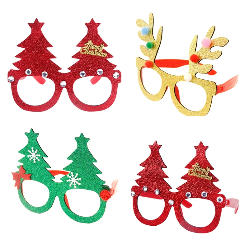 Рождественские украшения для дома Подарки рождественские подарки Natale Noel Рождество очки Рождественский Декор с утолщённой меховой опушкой, год