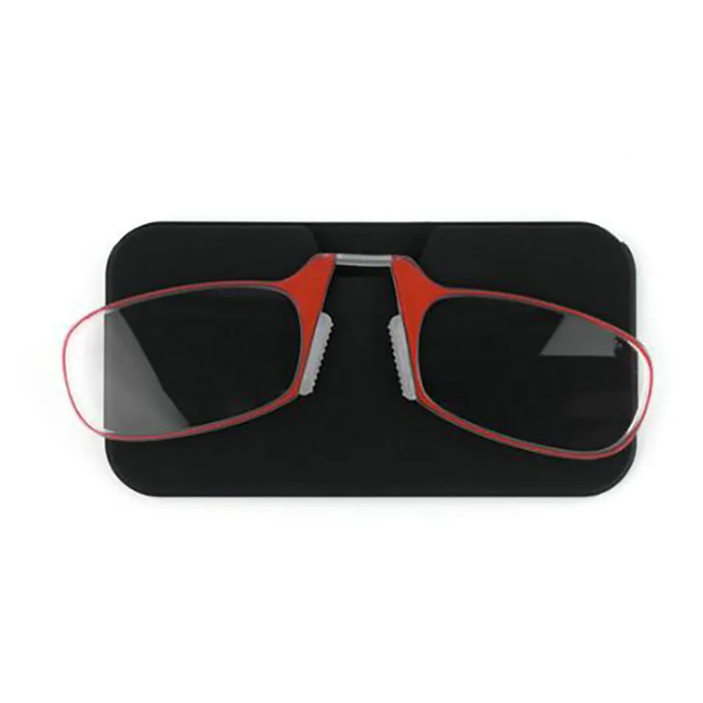 Мини зажим для носа тонкие портативные очки чтения SOS с подставкой телефона чехол