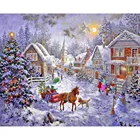Алмазная 5D Вышивка Рождество, ночное виденье, картина с полными стразами, вышивка крестиком, 3D Алмазная мозаика, игла для рукоделия, рождественский подарок