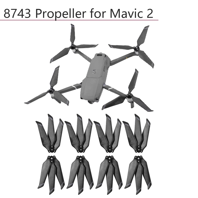 

2/4/8pcs Quick Release Low-noise Propeller 8743 Drone Blades Props Carbon Fiber Paddle for DJI Mavic 2 Pro Zoom Accessories