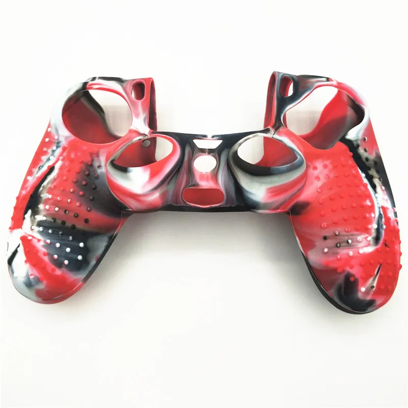 Camouflage red Тип Камуфляжный специальный дизайн армейский мягкий силиконовый гелевый защитный резиновый чехол для PS4 беспроводной контроллер - Цвет: Camouflage red
