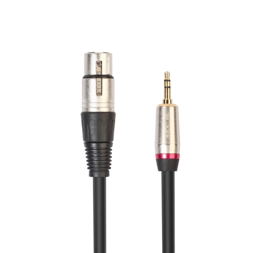 REXLIS XLR 3-контактный разъем для правого угла 1/8 XLR3F 3 5 мм TRS DV камеры/микрофона mic