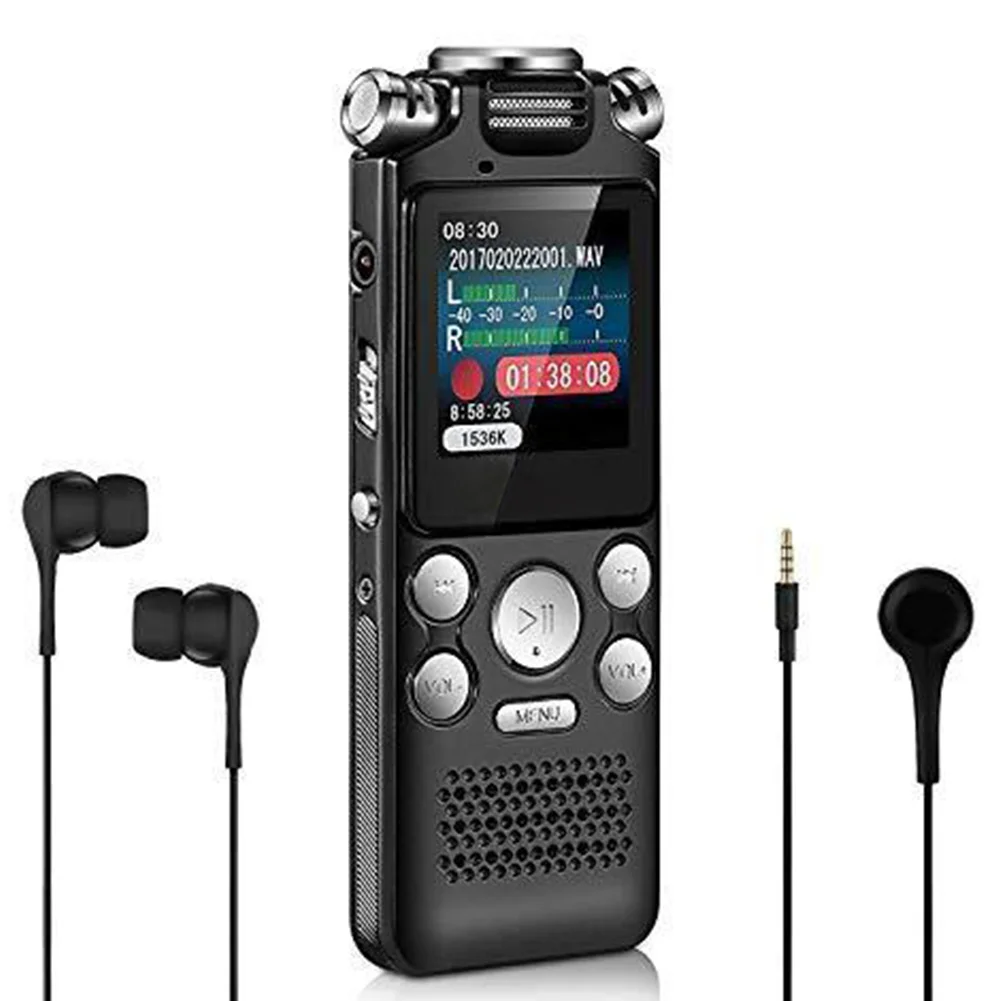 MP3 Player Dictaphone A-B Repeat Activated Mini Multifunctional Noise Reduction Voice Recorder Two-way Microphone USB Charging |