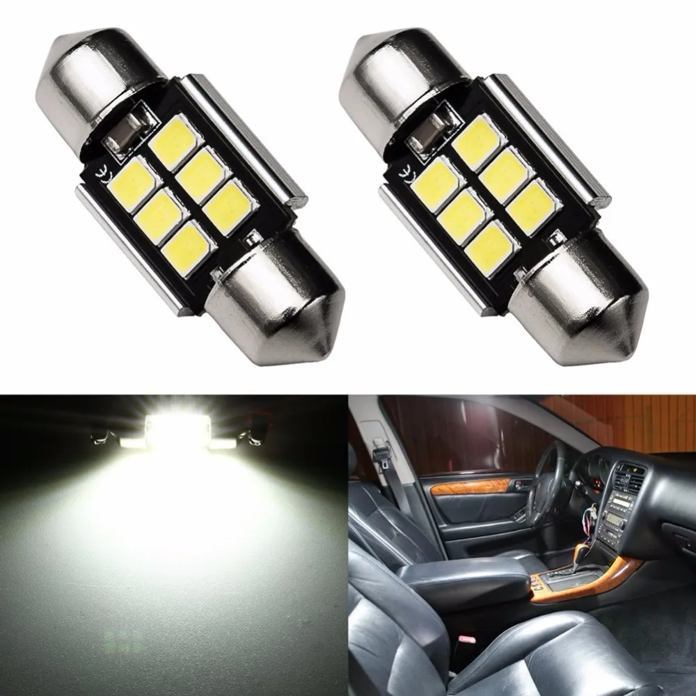 

20 pcs 300Lumens Warm White 31MM AC10-30V Canbus Error Free Festoon Map Trunk Dome Light 2835 6-SMD No Polarity LED Bulbs