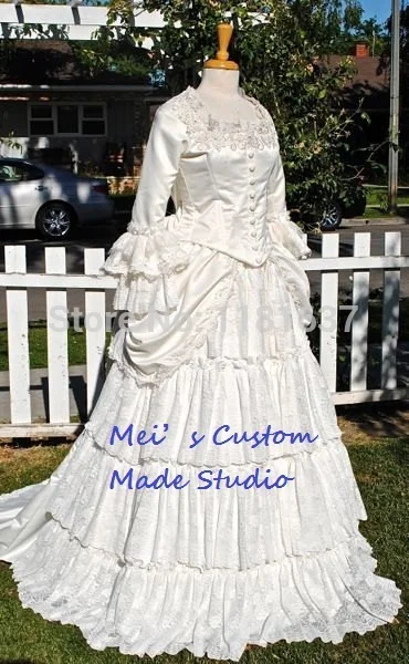 На заказ 18-го века викторианская суета Кристин платье определенного периода от