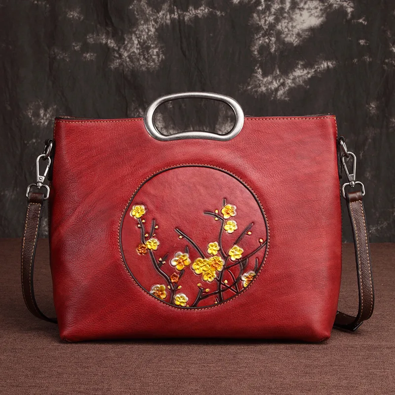8114Red Norbinus женские сумки из коровьей кожи роскошные женские сумки дизайнерские сумки из натуральной кожи большая Вместительная женская сумка-мессенджер на плечо - Цвет: 8114Red