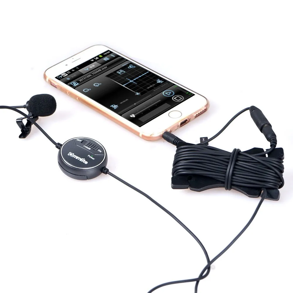 Commlite CVM-V03CP CoMica dB Adjusting Lavalier Microphone Clip-on Omnidirectional Condenser Mic for Camera Camcorder Smartphone |