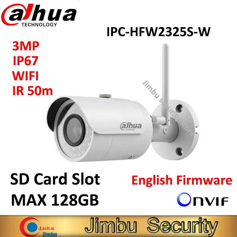 Dahua IPC-HFW2325S-W 3MP IR50M IP67 мини-камера wifi слот для sd-карты сетевая уличная wifi камера Замена IPC-HFW1320S-W ip-камера