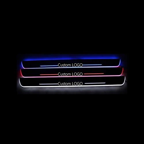 LED moving light pedal for Volkswagen PASSAT Tiguan Jetta Lamando CC golf door sill welcome Interior Mouldings 2Pcs | Автомобили и