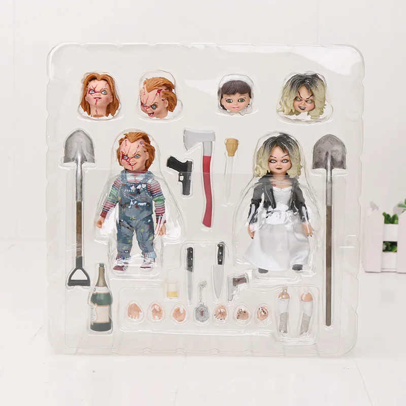 no box NECA ужас Невеста Чаки фигурки конечная Чаки и Тиффани детские игры фильм Чаки ПВХ фигурка кукла коллекция подарок - Цвет: no box