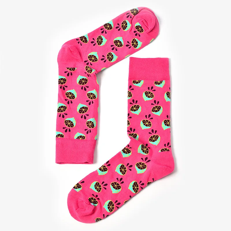 5 пар/лот Happy SOCK фрукты градиент Цвета новый хлопок Для мужчин женщин Носки для