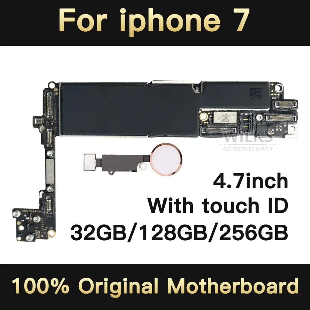 Оригинальная разблокированная материнская плата для iphone 7 с Touch ID Мобильный