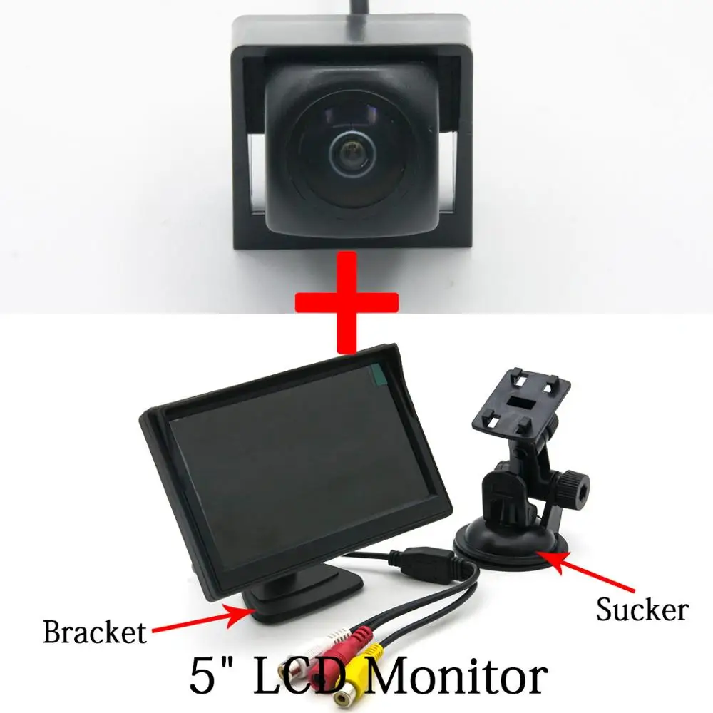 Camera 5 inch LCD Рыбий глаз 1080P MCCD Starlight Автомобильная камера заднего вида монитор беспроводной для SsangYong Ssang Yong New Actyon Korando - Название цвета: Camera 5 inch LCD