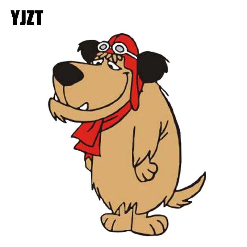 

YJZT 10.9CM*14.1CM A Clumsy Puppy PVC Cartoon Car Sticker Decal 12-30090