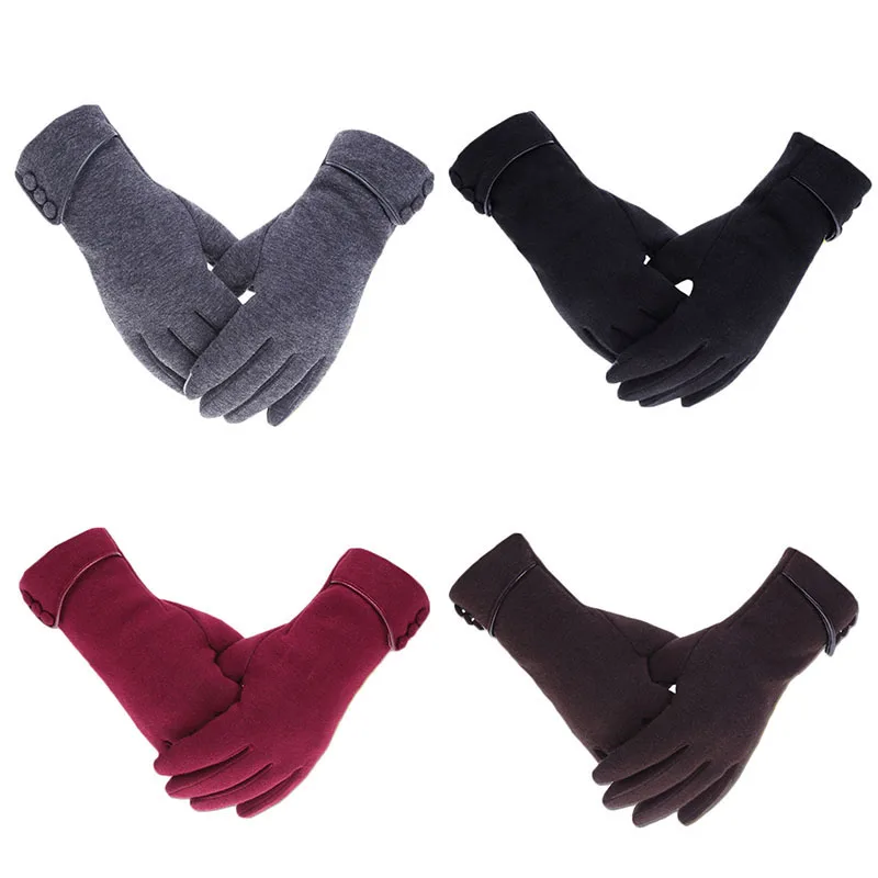 Новинка 2020 элегантные женские шерстяные перчатки с сенсорным экраном зимние