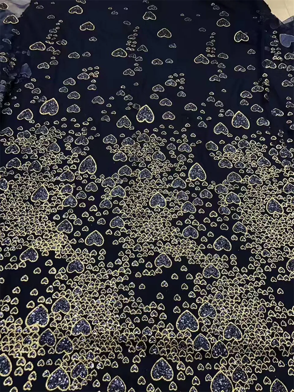 Африканская нигерийская гипюровая кружевная ткань с вышивкой блестящий