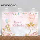 Вечерние балетные пачки принцессы; Фон для фотосъемки; Розовые балетные туфли с цветочным рисунком; Пастельный фон для фотосъемки для дня рождения ребенка