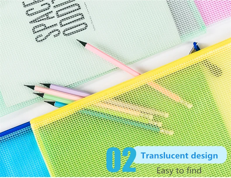 10 шт. или 1 шт. Опциональная Сетка Водонепроницаемая Zi Pdocument сумка для хранения продуктов карманная папка офисная школьная папка для файлов принадлежности