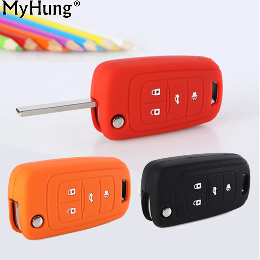 4 Buttons Car Key Case Silicone Remote Cover For Buick Excelle New Regal Lacrosse Flip Folding Covers Styling 1pc | Автомобили и