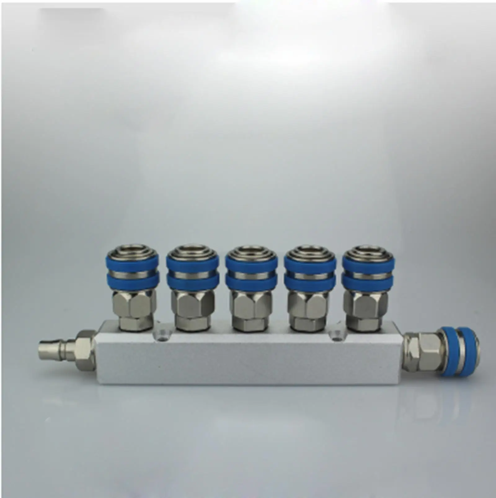 

C Type Socket Out 5 Way Pneumatic Air Solid Aluminum Manifold Block Splitter