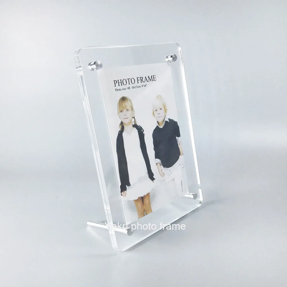 Круглая угловая акриловая стойка для фоторамки винтовая рамка дисплея PF023-2 | Дом