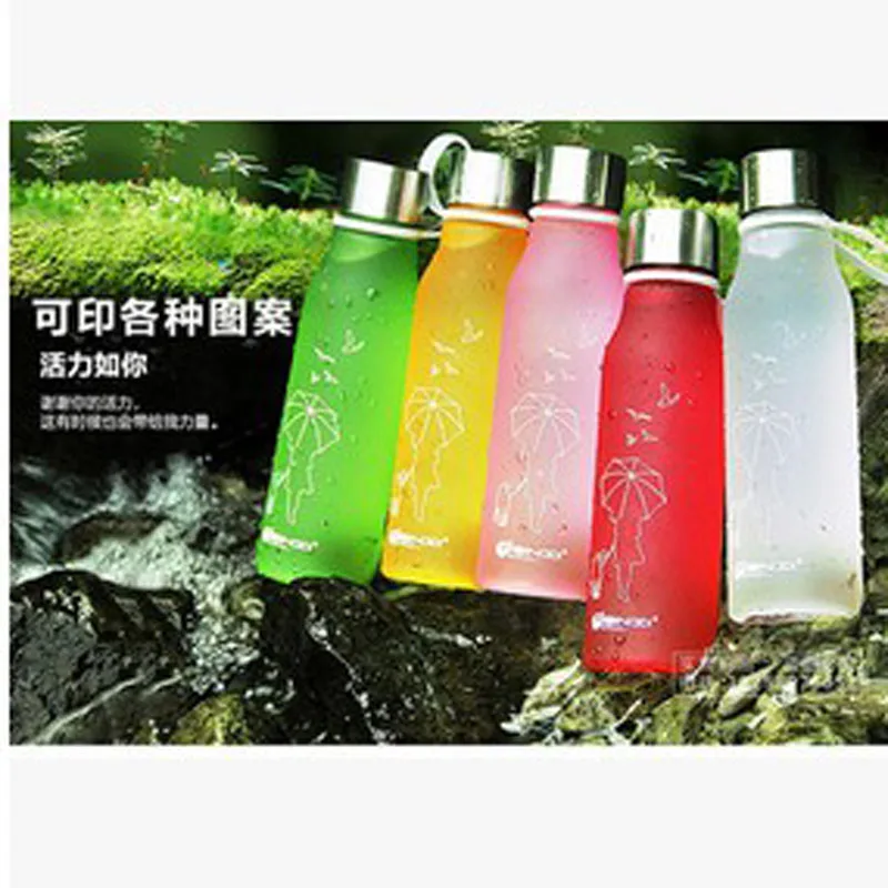 Матовый водонепроницаемыми Пластиковые Кубок Лимонный Портативный Спорт