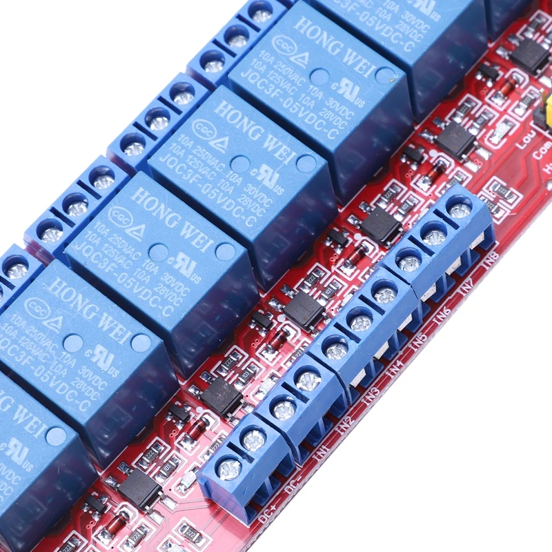 8-канальный релейный модуль DC 5V с оптопары изоляции H/L высокого/низкого уровня
