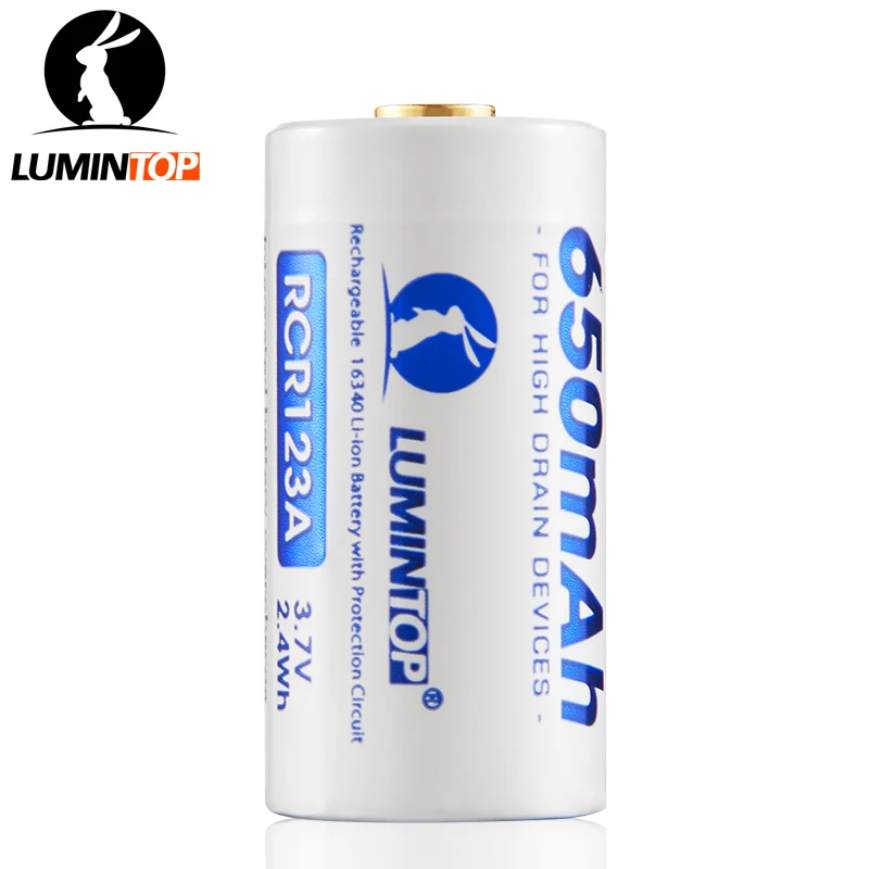 Lumintop 16340 RCR123A 3.7v Lithium-ion Rechargeable Battery | Освещение