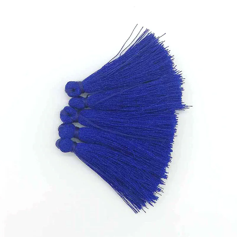 Royal blue Собственными руками Сделай Сам Ленточки 10 шт Мини-кисточки для серьги изготовление ювелирных ожерелий 4 см длинные аксессуары своими руками - Цвет: Royal blue